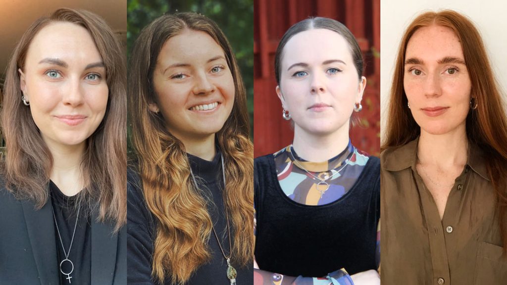 Linda Zetterström, Moa Andersson, Emy Lynch och Olga Fare har alla varit delaktiga i Kvinna till Kvinnas aktivistskola.