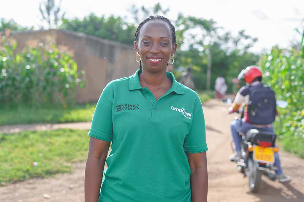 Olivia Promise Kabatesi, 36, grundande år 2019 Empower Rwanda med visionen att stärka de mest utsatta kvinnorna, barnen och ungdomarna. Organisationen har nu varit partner till Kvinna till Kvinna i över ett år. Foto: Gloria Powell