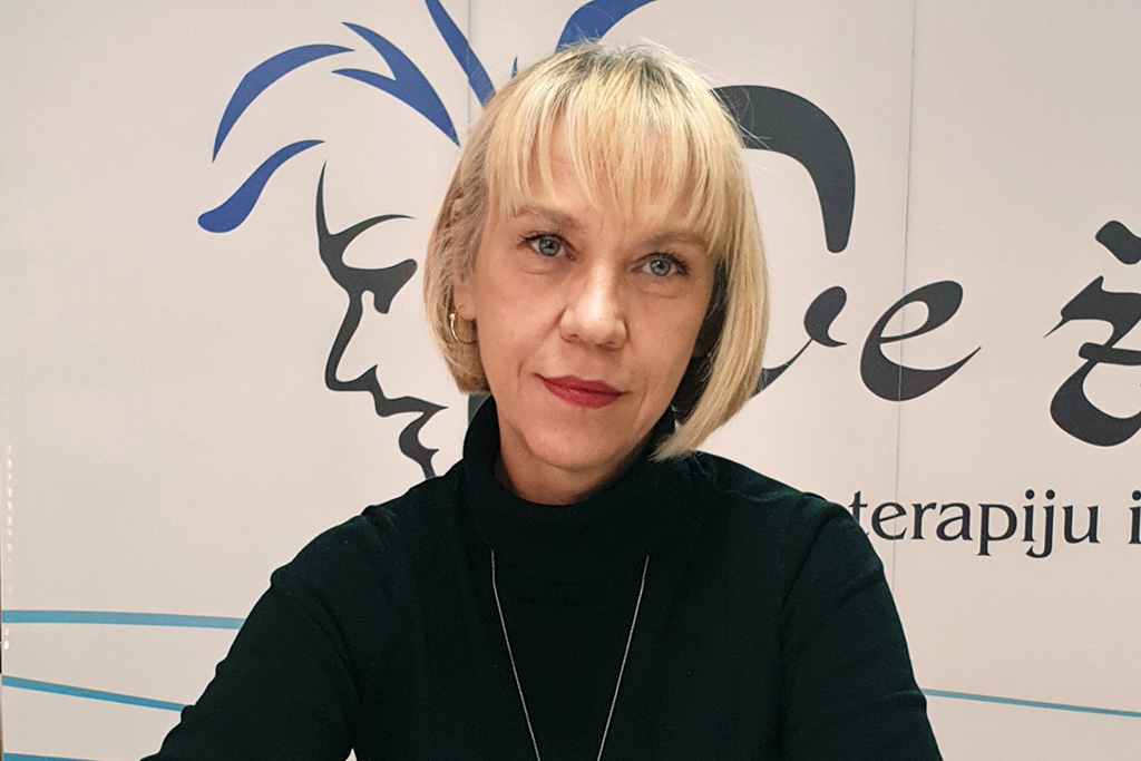 Jasna Zečević, chef för Vive Žene i Bosnien-Hercegovina, en av Kvinna till Kvinnas partnerorganisationer. Foto: Mima Dahić.