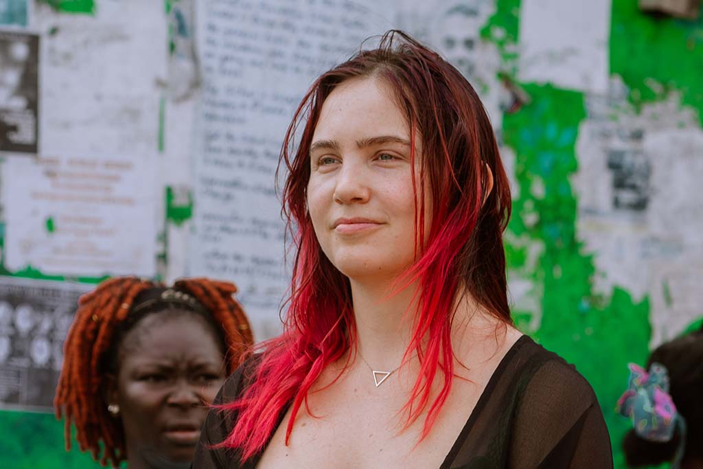 Kvinna till Kvinnas goodwillambassadör Linnéa Claeson i Liberia. Foto: Judah Darlington Lindah